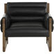 Ferguson Vintage Black Night Leather Lounge Chair